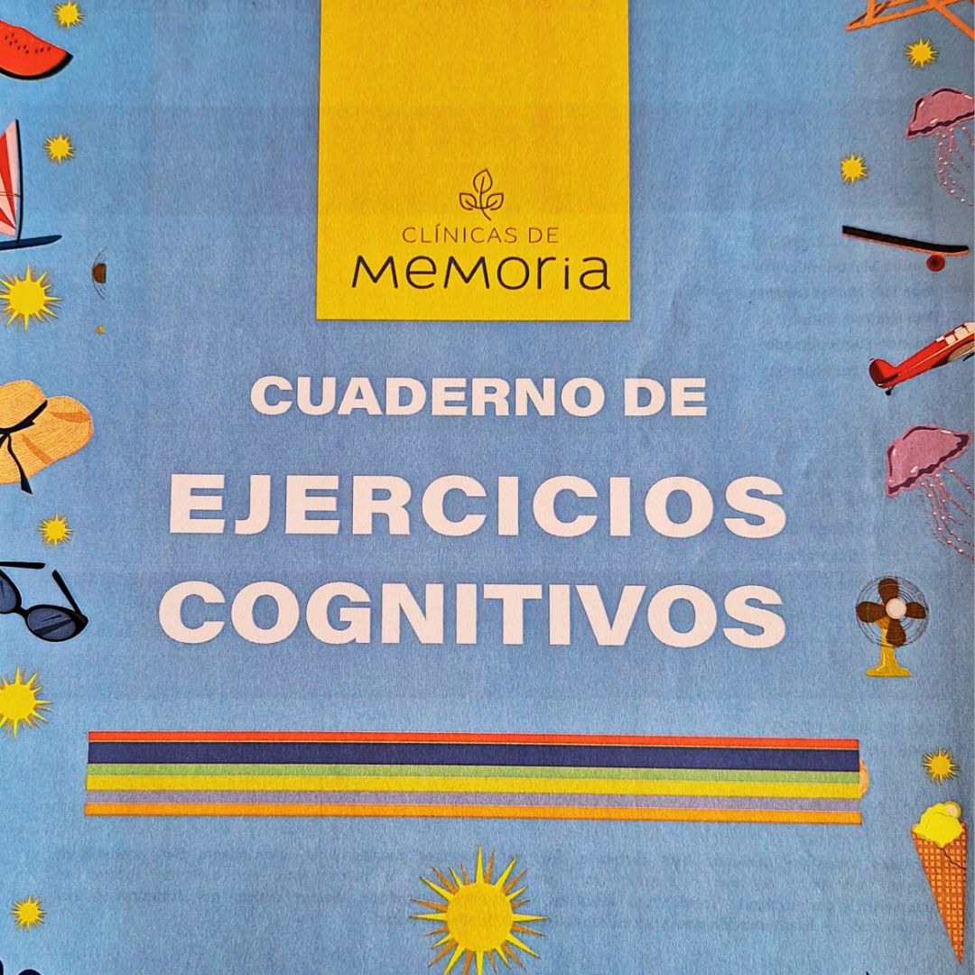 portada del cuaderno de ejercicios de estimulación cognitiva para el verano de Clínicas de memoria