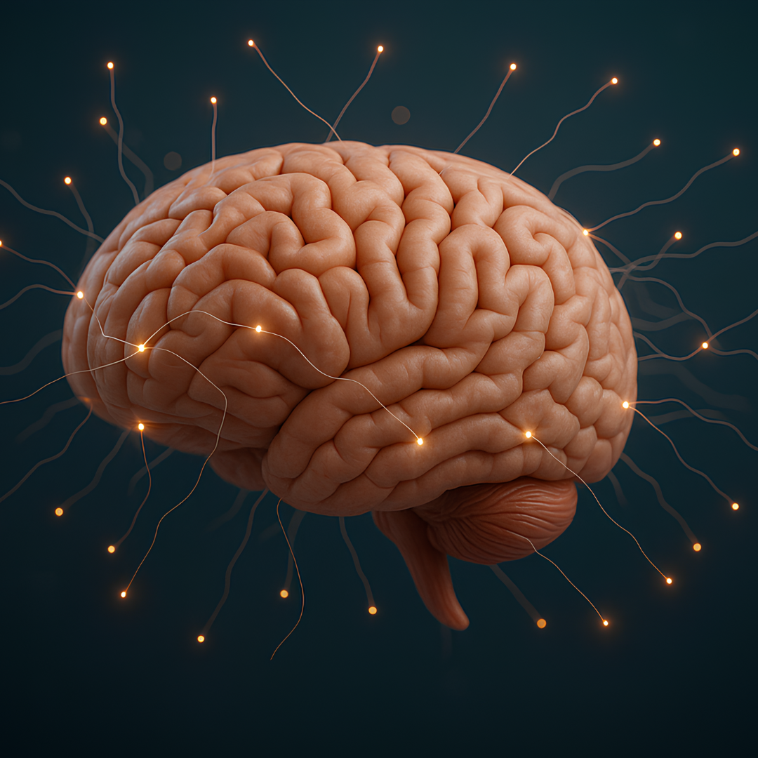 imagen del cerebro humano. haciendo referencia a la importancia del cerebro y a conocer las Diferencias entre salud cognitiva y salud mental.